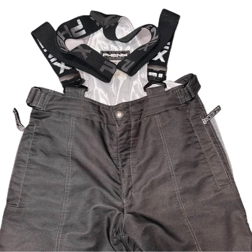 Phenix Snow Pants XL Ski Snowboard Black Suspenders Performance Winter Sports